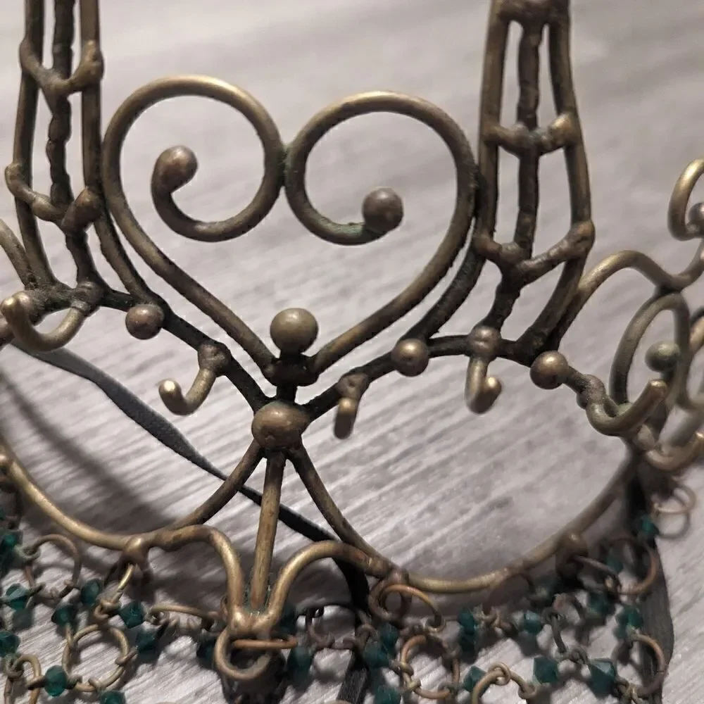 Vintage Handmade Brass Medieval Victorian Party Mask